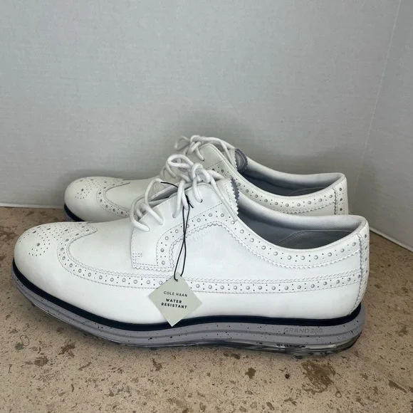 Cole Haan leather tour golf shoes Cole Haan OriginalGrand Tour Golf Shoes Optic White/Natural  main image 4
